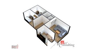 3d projekcia bytu